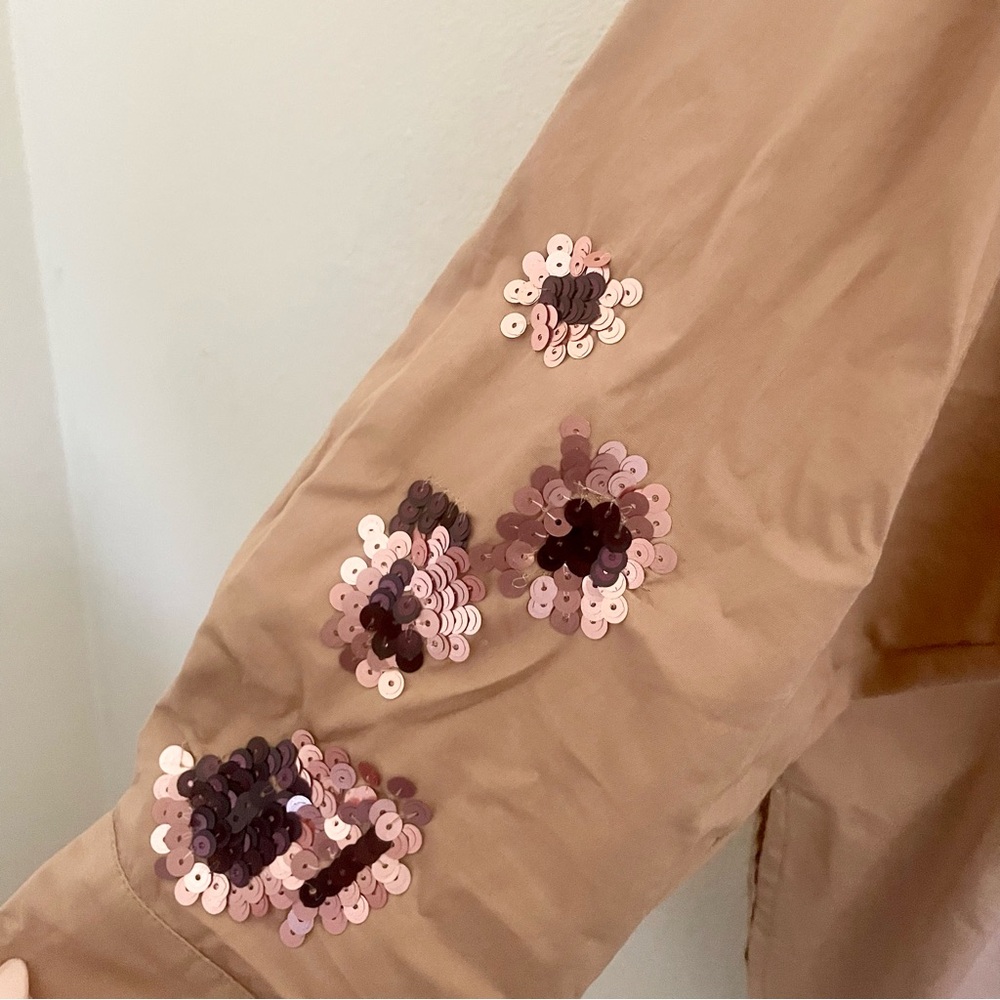 Anthropologie Maeve Bennet Sequin Button-Up Shirt - Picture 8 of 11